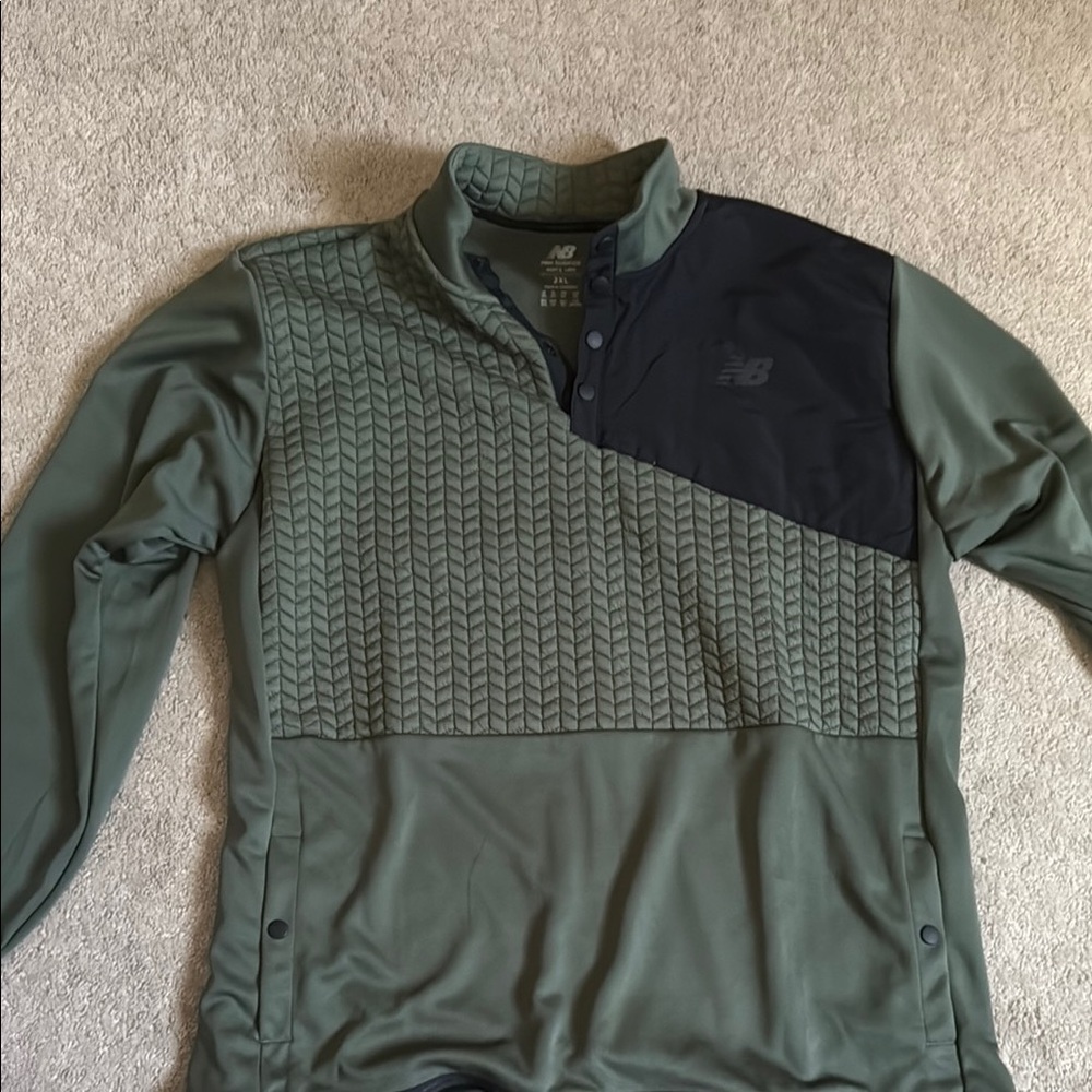 New Balance Green and Black Lightweight Shirt Jacket